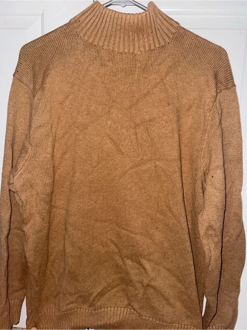 Polo by Ralph Lauren Men's Camel Tan Half-Zip Sweater